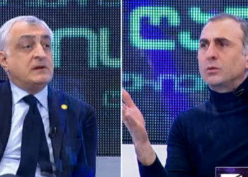 Verbal Confrontation Between Opposition Leaders Khazaradze, Elisashvili