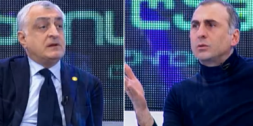 Verbal Confrontation Between Opposition Leaders Khazaradze, Elisashvili