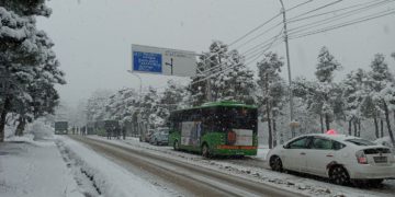 Snow Shuts Down Tbilisi-Kojori Highway