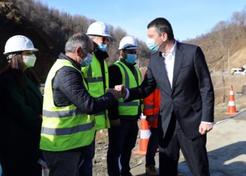 Georgian PM Inspects Road Construction Works at Rikoti Gorge