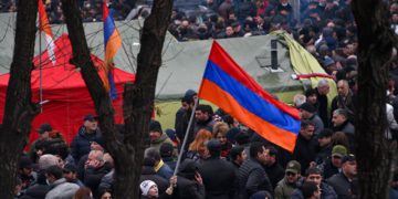 Protesters Blocking Entrances of Armenian Parliament