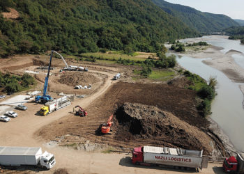 Construction of Namakhvani HPP. Source: Ipress.ge