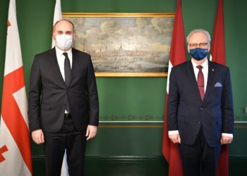 Minister of Defense of Georgia Meets with President of Latvia