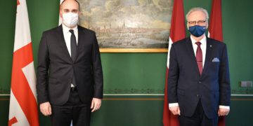 Minister of Defense of Georgia Meets with President of Latvia