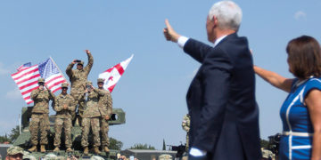 Vice President Mike Pence in Tbilisi, in 2017. Official White House photo by D. Myles Cullen