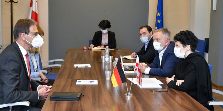 Tea Tsulukiani Meets with Ambassador of Germany to Georgia Hubert Knirsch
