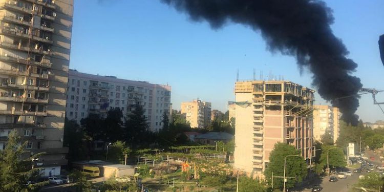 Fire Breaks out in Samgori District of Tbilisi