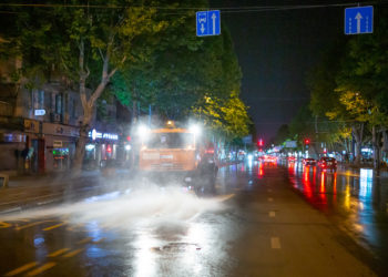 Road Cleaning Works Start in Tbilisi