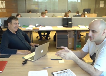 Nika Melia Meets Mikheil Saakashvili in Kyiv