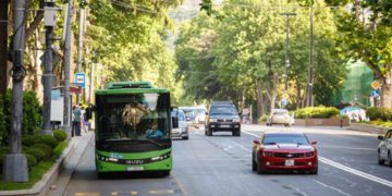 3km Bus Lane Marked on Rustaveli Avenue