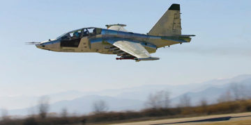 The Su-25 has its technology geared towards engaging enemy ground forces. The lack of an air-to-air component is a dangerous gambit, despite Georgia’s excellent surface-to-air capabilities and history. Image source: Georgian Defense Journal via Twitter