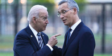 President Biden and NATO Sec-Gen Stoltenberg. The dominant perception is that Georgia is gradually being pushed out of grand strategic developments in Eastern Europe. Image source: Jam News