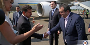 Volodymyr Zelensky Arrives in Georgia