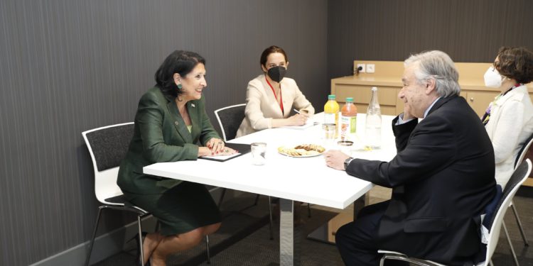 Georgian President Discusses Zaza Gakheladze’s Case with UN Secretary General