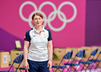 Shooter Nino Salukvadze Leads Training in Tokyo
