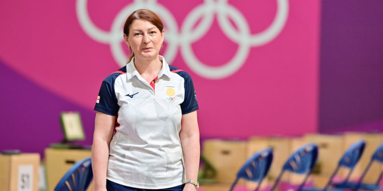 Shooter Nino Salukvadze Leads Training in Tokyo