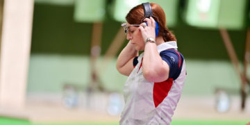 Nino Salukvadze Takes 7th Place in Overall Range in Shooting with Sport Pistol