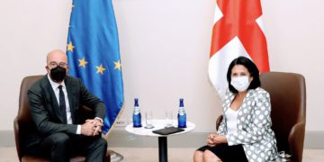 Salome Zurabishvili Meets with Charles Michel