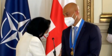 Georgian President Awards James Appathurai Golden Fleece