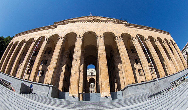 The Georgian Parliament building in Tbilisi. Photo by Leli Blagonravova/UNDP