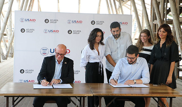 USAID/Georgia Mission Director Peter Wiebler and the directors of Adjara Group signed an MoU affirming their commitment to jointly advancing sustainable and inclusive economic development