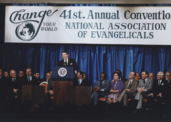 President Ronald Reagan described the Soviet Union as the “Evil Empire” before the National Association of Evangelicals on March 8, 1983. Source: Wikimedia