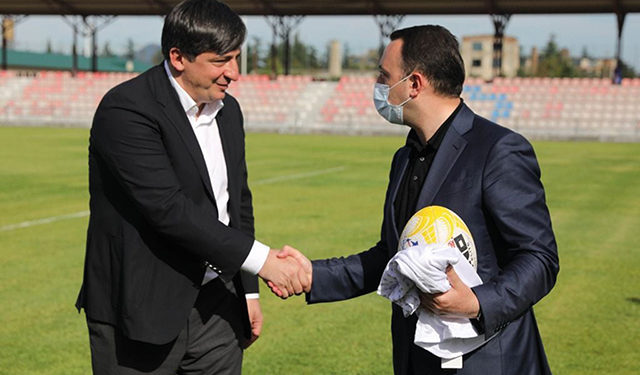 Ioseb Tkemaladze, Georgian Rugby Union President welcomes PM of Georgia