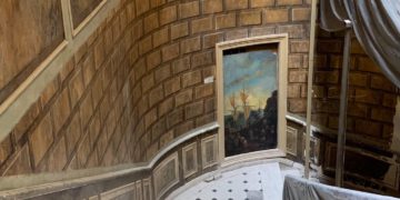 Restoration Works Reveal Forgotten Wall Painting at Historic Entrance