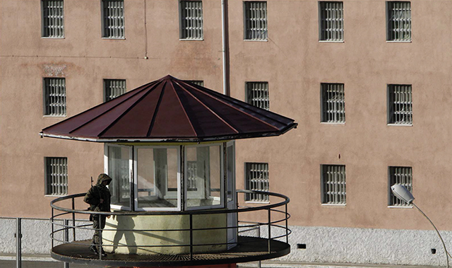 The exterior of Gldani Prison, where multiple accounts of abuse, neglect, and inhumane conditions have arisen in recent years. By David Mdzinarishvili/Reuters