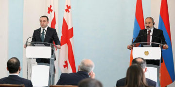 The Armenian PM on a visit to Tbilisi on September 8. Source: 1TV