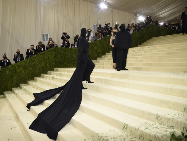 Kim Kardashian wears Demna Gvasalia's look at 2021 Met Gala