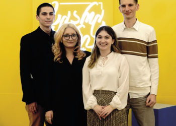 Davit Gogia, Lizi Sharikadze, Ana Gogia and Shalva Gagnidze of CosmoTronix