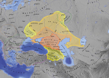 Khazar Khaganate, 650–850. Source: Wikipedia