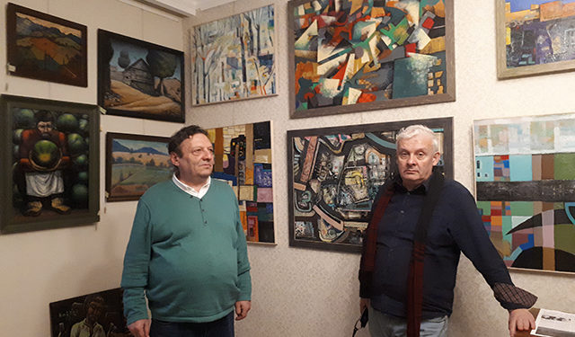 The Nadimashvili brothers, owners of the Solomon Art Gallery, Tbilisi