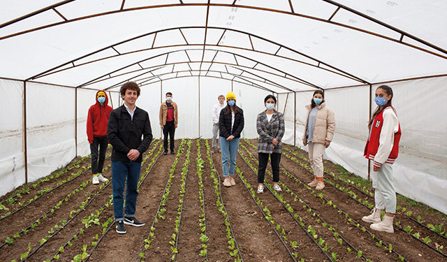 In Dioknisi, youth set up a greenhouse in the local schoolyard to use as a fundraising opportunity for local community ideas. Photo by Giorgi Shengelia/AGC/UNDP
