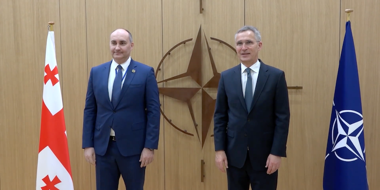 Georgian Defence Minister Holds Meetings at NATO HQ