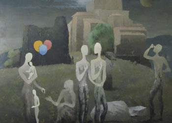 Church and Love. Oil on canvas. 110 x 110 cm. 2014.