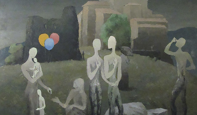 Church and Love. Oil on canvas. 110 x 110 cm. 2014.