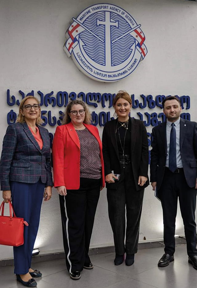 Together with representatives of the Maritime Agency and the Ministries of Environment and Agriculture and Education and Science, Tamar Beruchashvili (Left) regularly participates in the work of EU supported programs and projects on the Black Sea