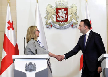 The World Bank Vice President for Europe and Central Asia Anna Bjerde announced that the World Bank was eager to participate in the development of a new strategy for Georgia after meeting with Prime Minister Irakli Garibashvili in 2021. Image source: agenda.ge