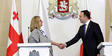 The World Bank Vice President for Europe and Central Asia Anna Bjerde announced that the World Bank was eager to participate in the development of a new strategy for Georgia after meeting with Prime Minister Irakli Garibashvili in 2021. Image source: agenda.ge