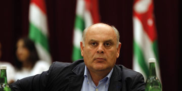 Aslan Bzhania, de-facto president of Abkhazia. Image source: rferl.org