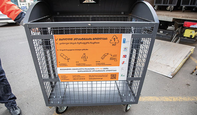 40 transparent collection bins were installed in residential areas of Tbilisi and Batumi