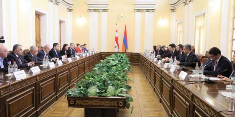 Meeting of Shalva Papuashvili with President of National Assembly of Republic of Armenia