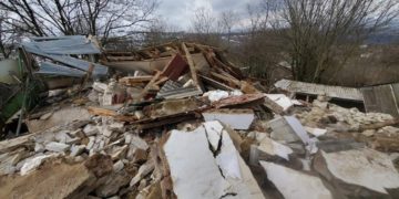 Land Crumbling, Houses Collapsing in Chiatura, Itkhvisi, Due to Landslides
