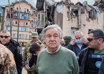 UN Secretary-General António Guterres in Ukraine last week. Source: news.un.org