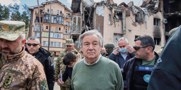 UN Secretary-General António Guterres in Ukraine last week. Source: news.un.org