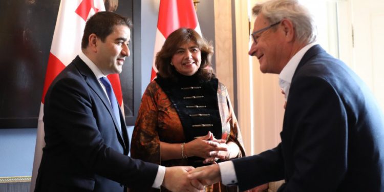 Papuashvili Attendees Reception Dedicated to 30th Anniversary of Diplomatic Relations with Kingdom of Denmark