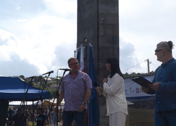 European Union representative Georges Dehoux speaks in Tsalka, Georgia. Photo by Mike Godwin