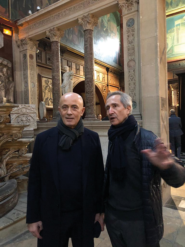 At the Guerlain Award Ceremony. Jury members Shalva Breus and Director of Pompidou Museum Bernard Blisten.
